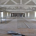 Mise en place du parquet, salle de réception de l'Arsenal, 22 juin 2015