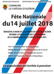 Fête Nationale du 14 juillet 2018 Fête Nationale du 14 juillet 2018