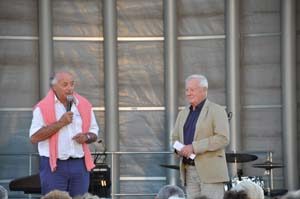 Michel Parent, maire et conseiller départemental et Pierre Christophe, Président du Hot Club