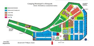 Plan numéroté du Camping Les Remparts 2020