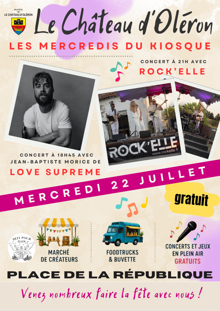 Les mercredis du CHâteau, rendez-vous sur la Place de la République en juillet et août dès 18h30